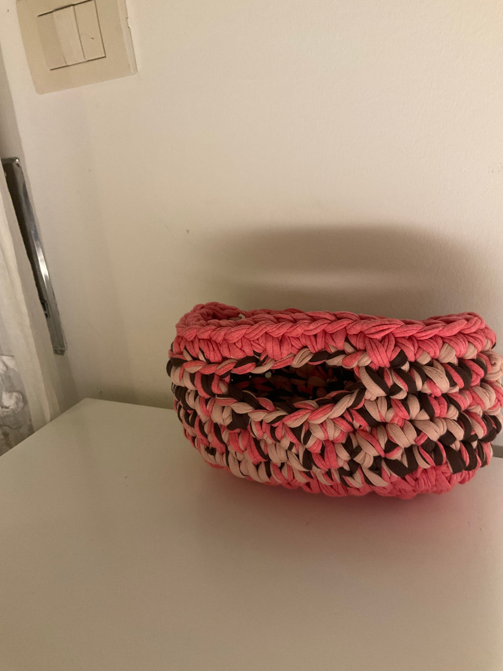 Borsa rosa e marrone